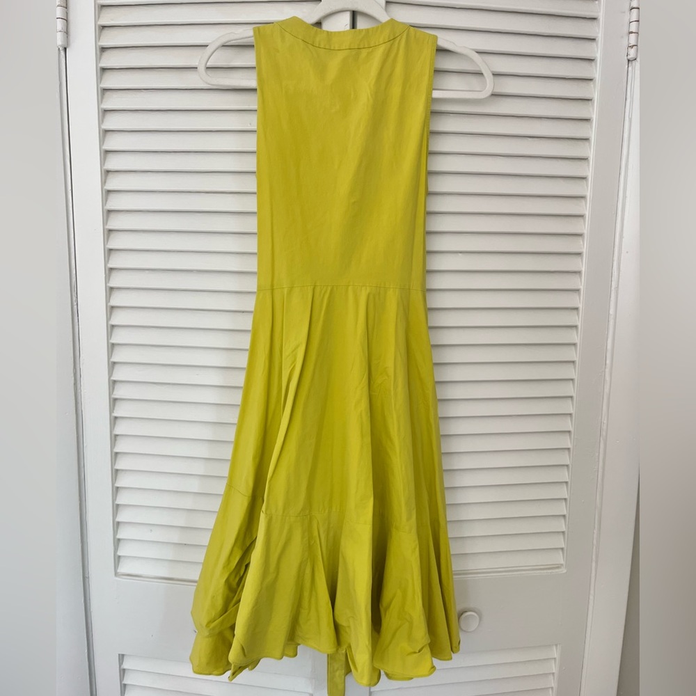 Natori Cotton Poplin Green Sleeveless Dress - Picture 4 of 5